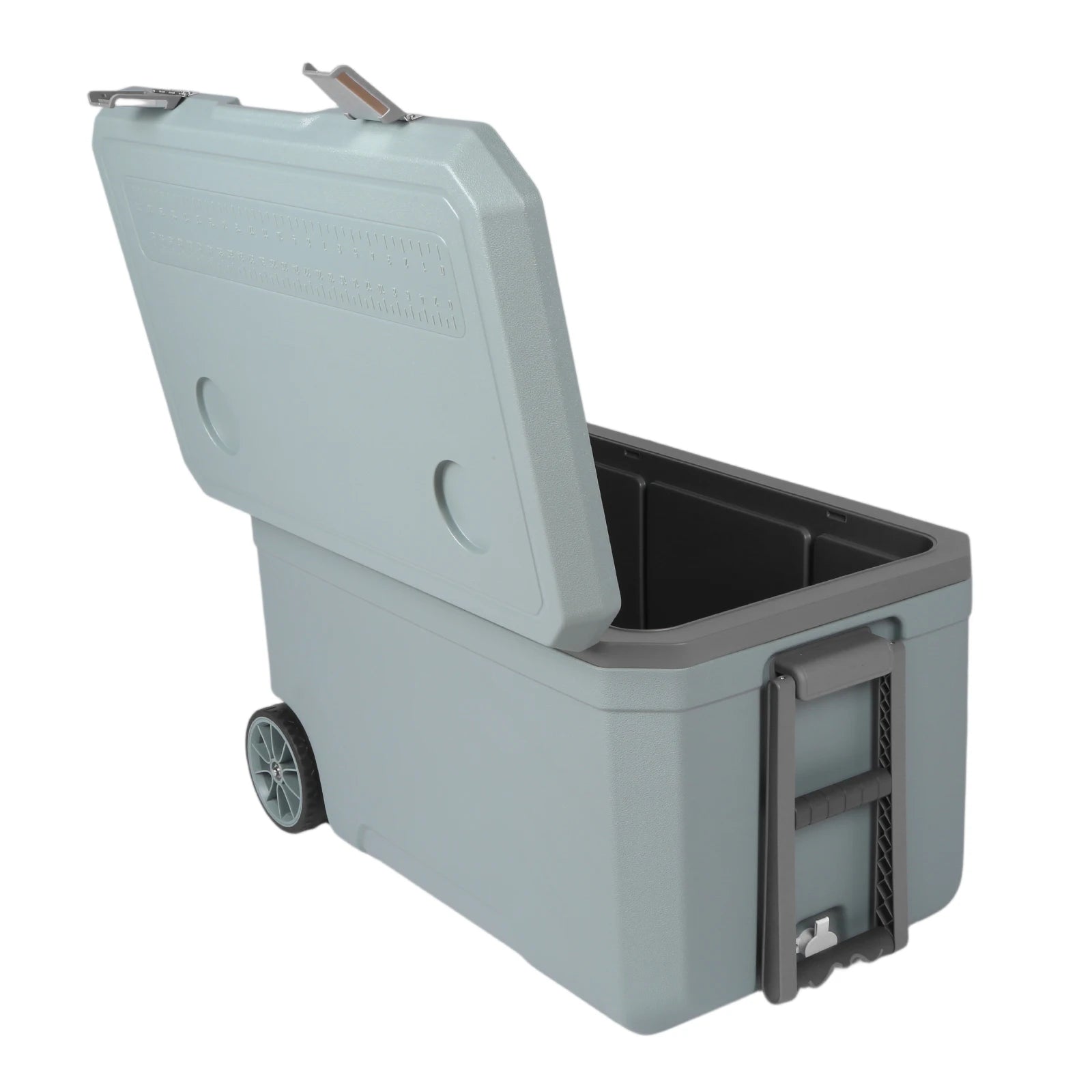 70L Wheeled Cooler Hard Shell Portable Car Wheel 30 Percent Lighter Than Rotomolded for BBQ Camping