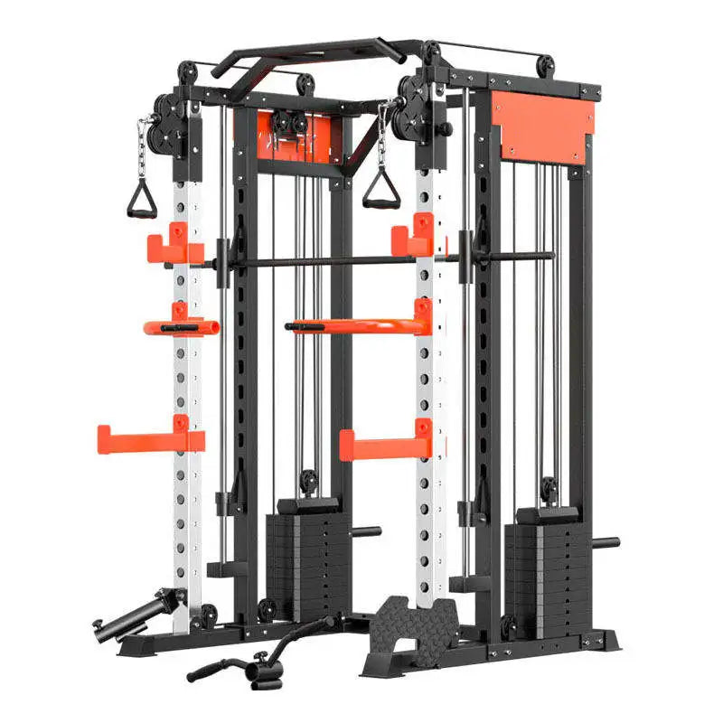YTYIN Indoor Gym Equipment Multi-Functional Trainer Smith Machine Barbell Weight Lifting Power Rack