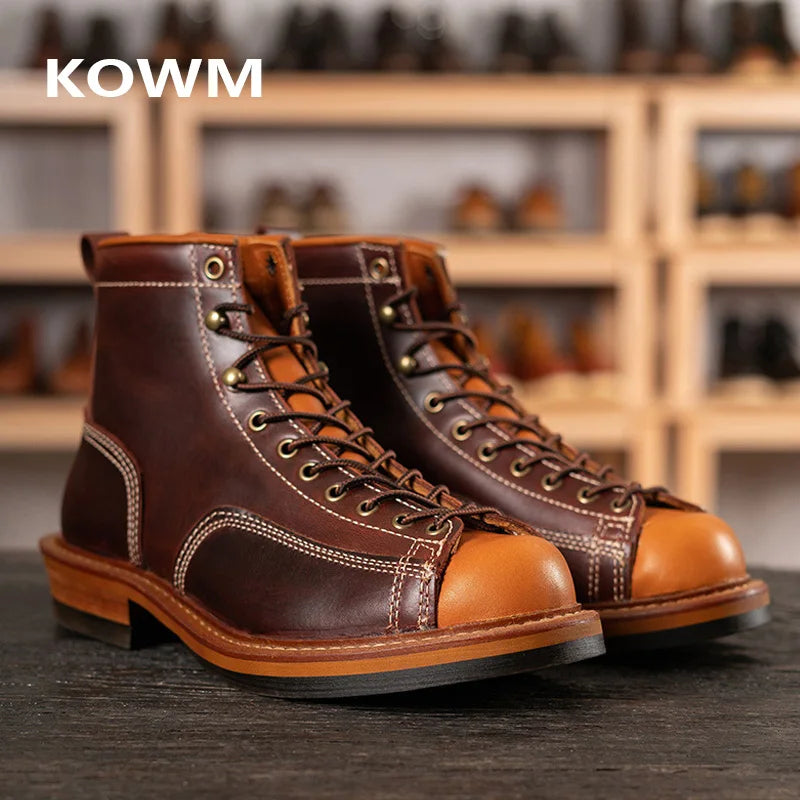 Hiking shoes men's cowhide boots