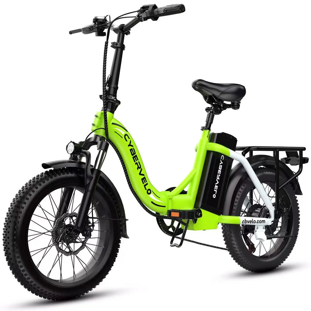 Cybervelo 1000W ebike for adults, 20A Large Removable Battery, Foldable Electric Bike, 20" Fat Tire bike for all Terrain Mars700