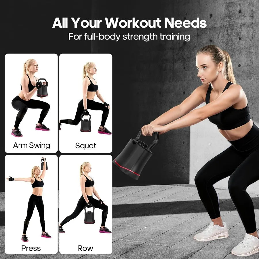 Adjustable Kettlebell Weight Set-Quickly Adjusts Weights Comfortable