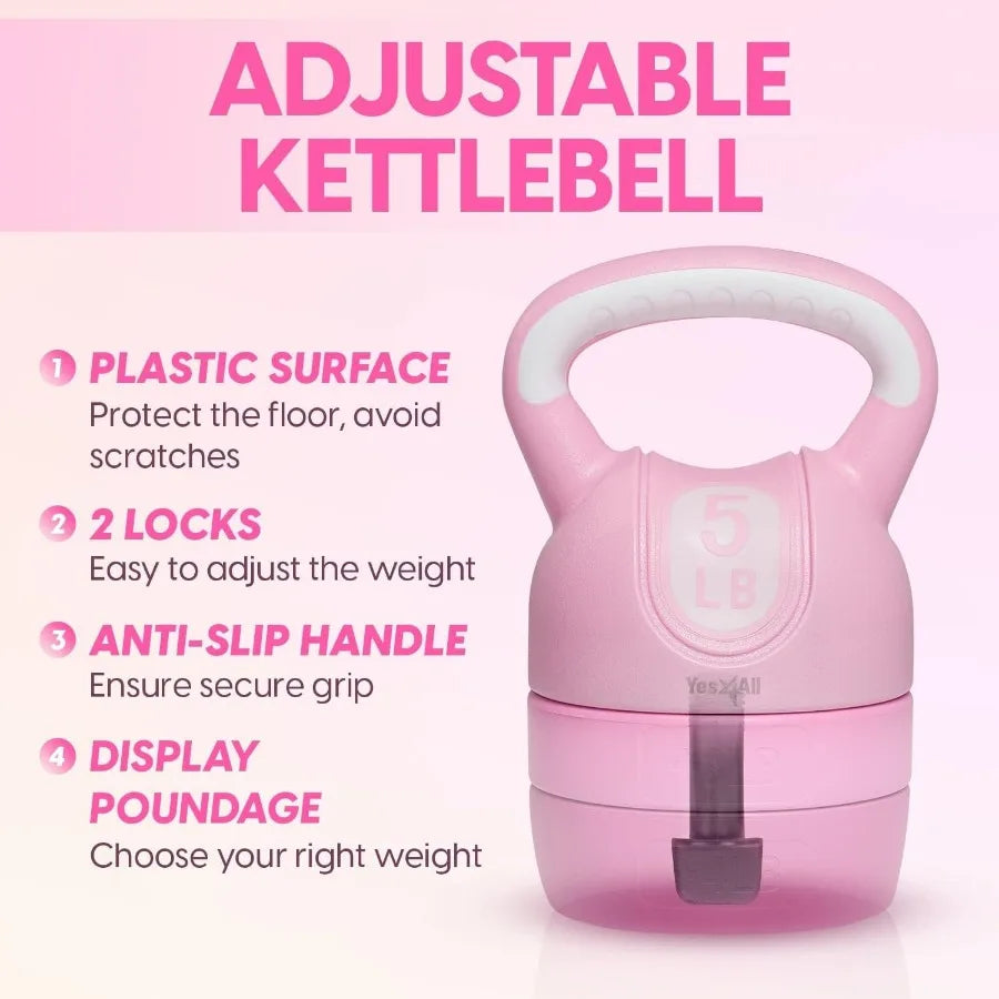 Kettlebell Sets - Adjustable Kettlebell Set for Strength Training