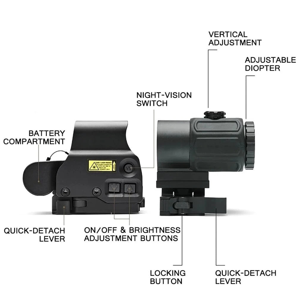 558+G43 Holographic Collimator Sight 558+G33/G45 Red Dot Optic Sight Tactical