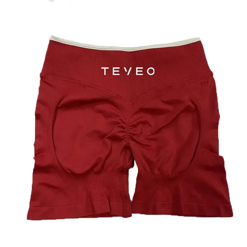 TEVEO Women's Sports Yoga Shorts Bra Set leggings