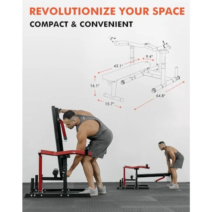 Chest Press Machine 1050LBS with Independent Converging Arms Adjustable Flat Incline Bench