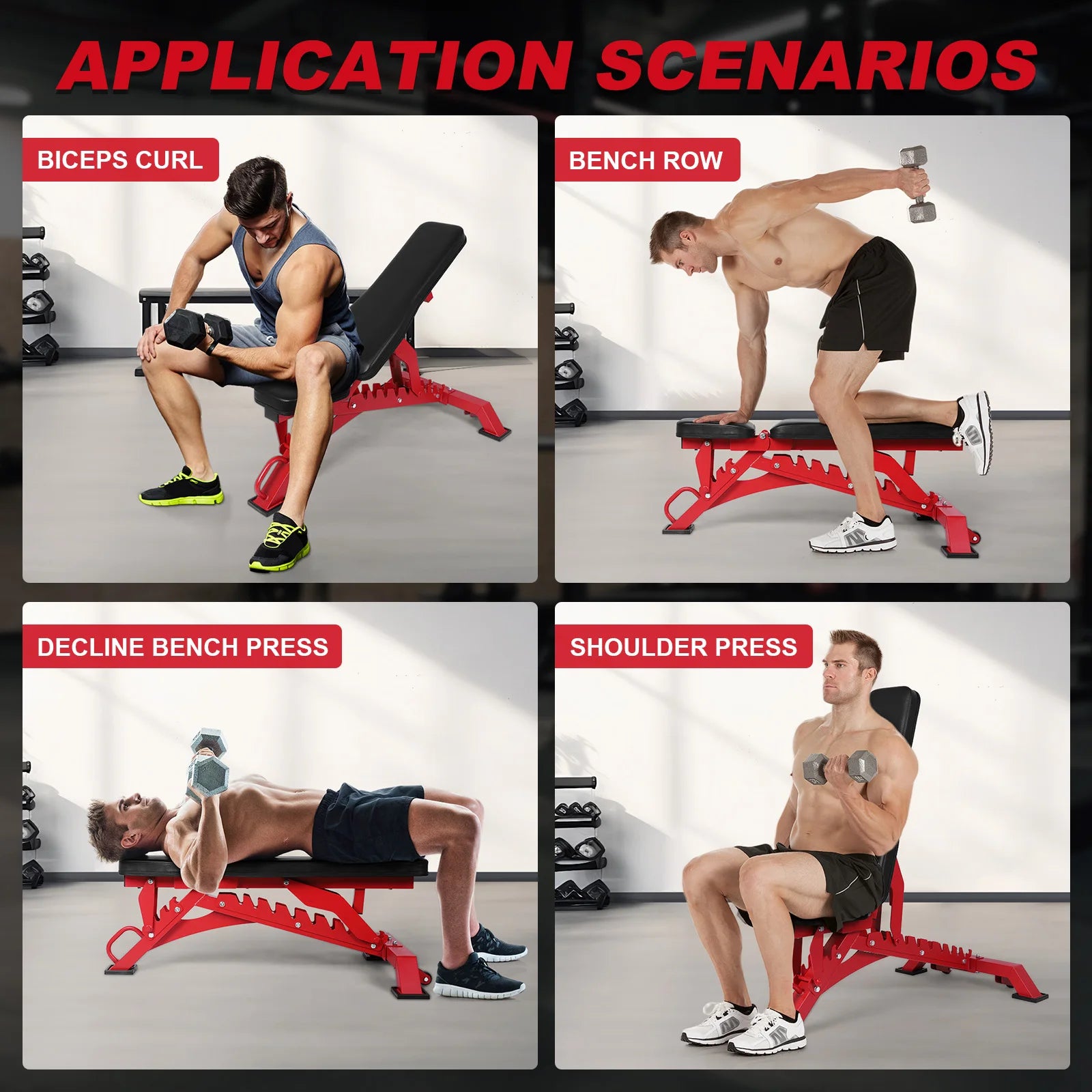 Weight Bench Adjustable Workout Bench
