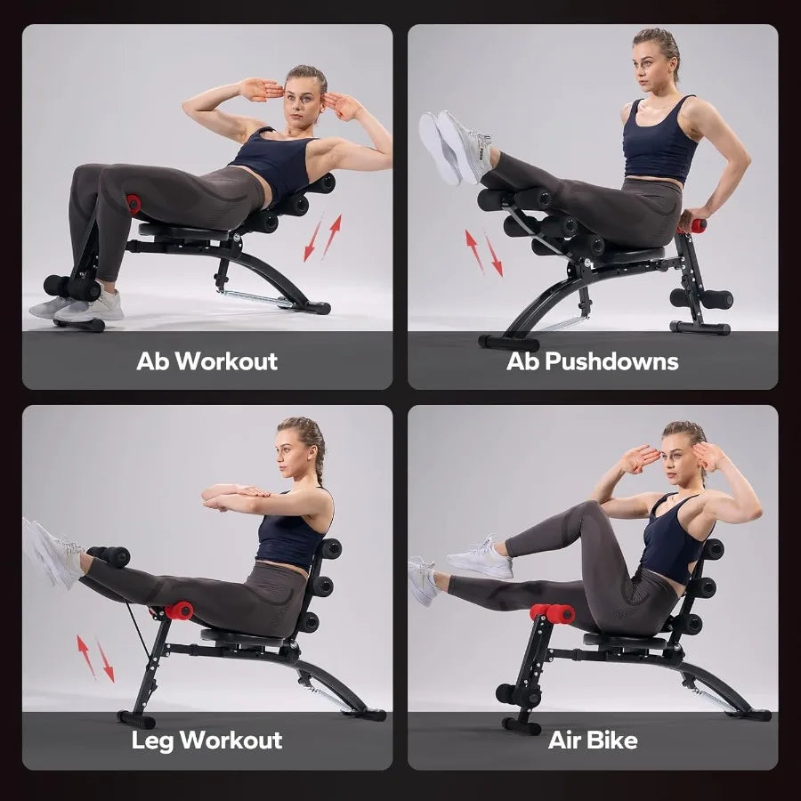 Ab Machine Multi-Functional Adjustable Ab Trainer
