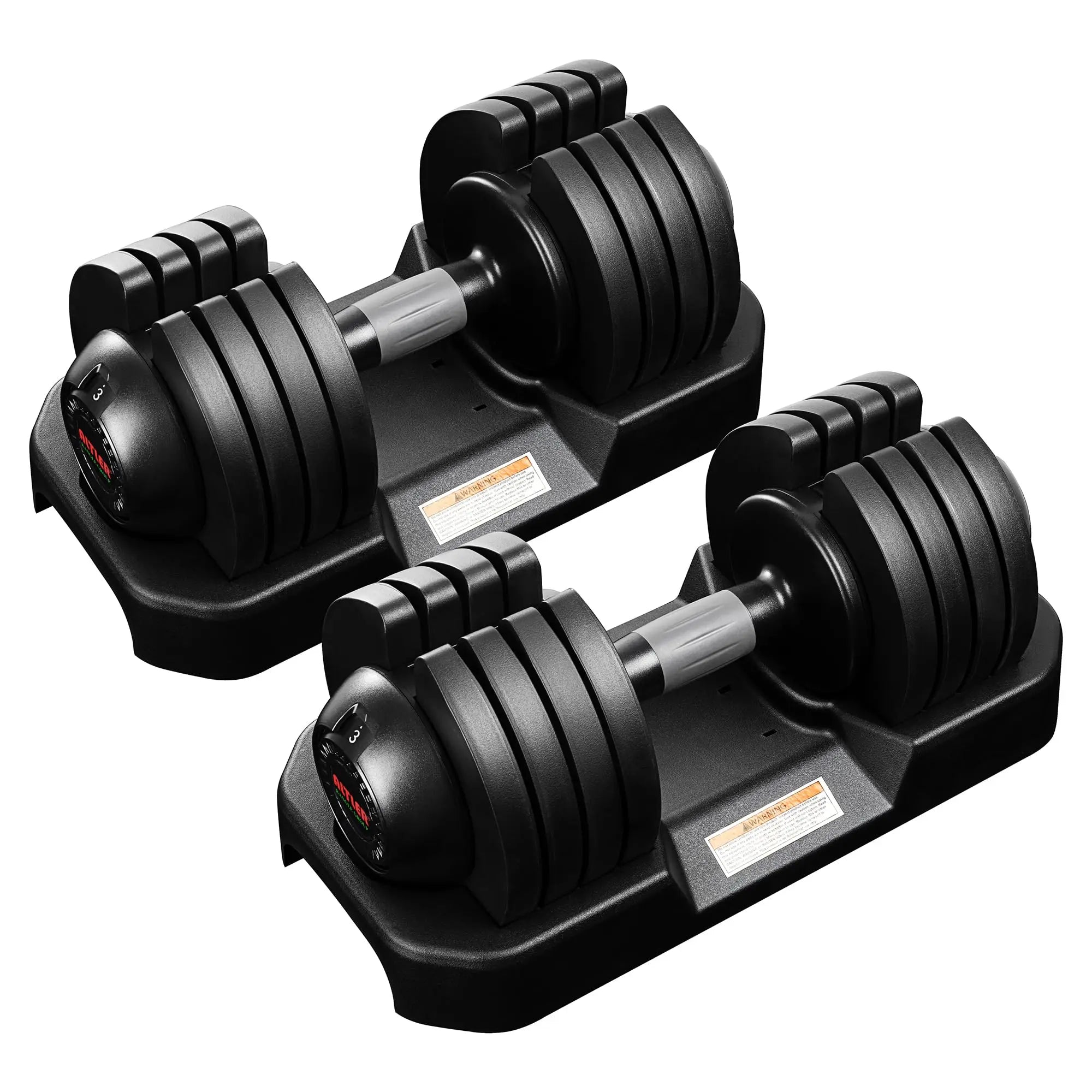 Rubber Coated Adjustable Dumbbells 25LBS/52LBS t
