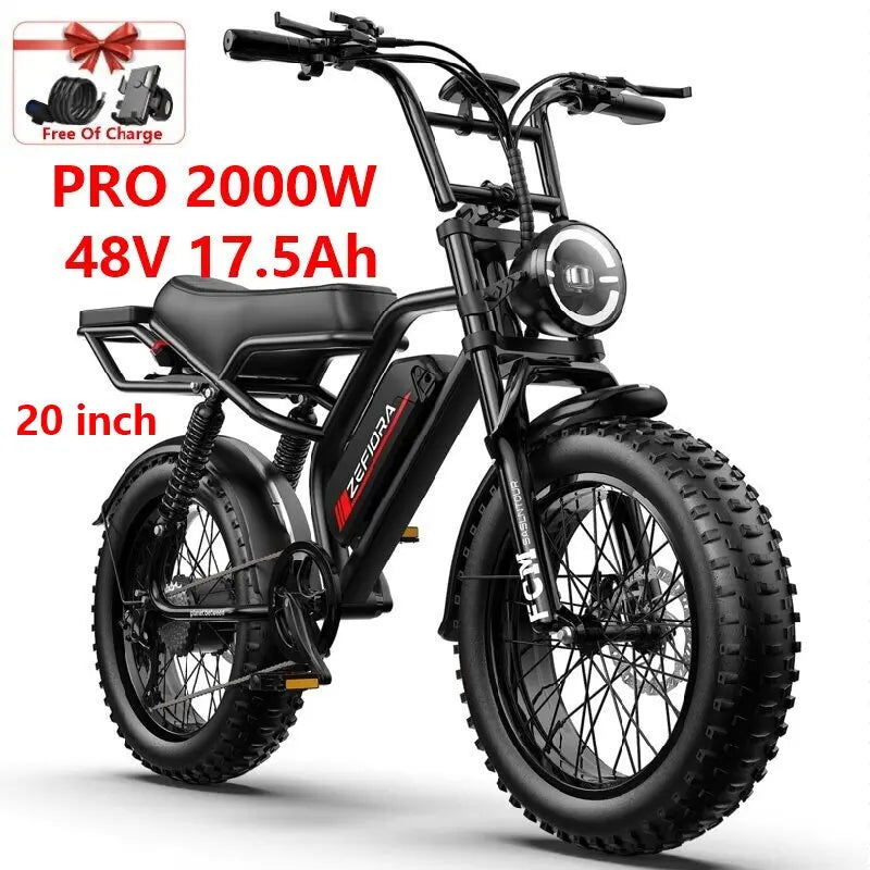 Cheap 14 20 inch Electric fat bike 1000w 2000w 30-50MPH 30-60Miles Adjustable front brake seat,