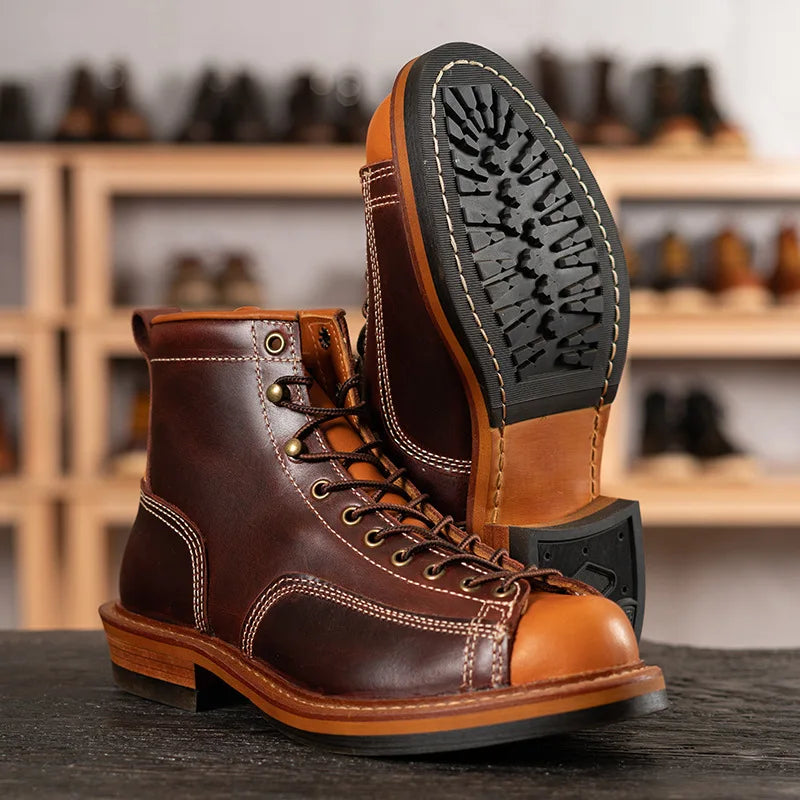 Hiking shoes men's cowhide boots