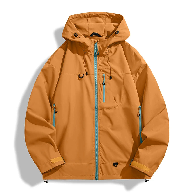 Men Women Waterproof Hiking Jacket Windbreaker Rain Coat