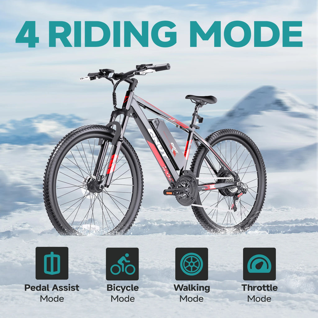 QNUT Victor3.0 Mountain electric Bicycle 1000W 36V 10.4AH 26" Tire All-Terrain E-Bike