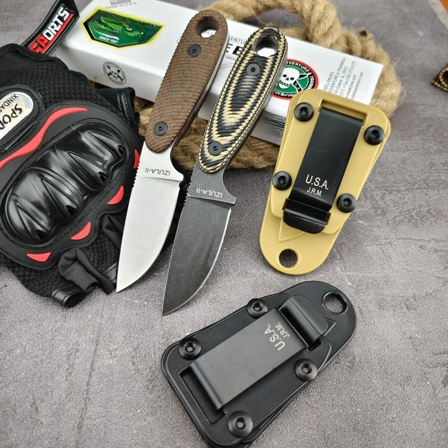 Sheathed Steel Military Tactical Fixed Blade Knife