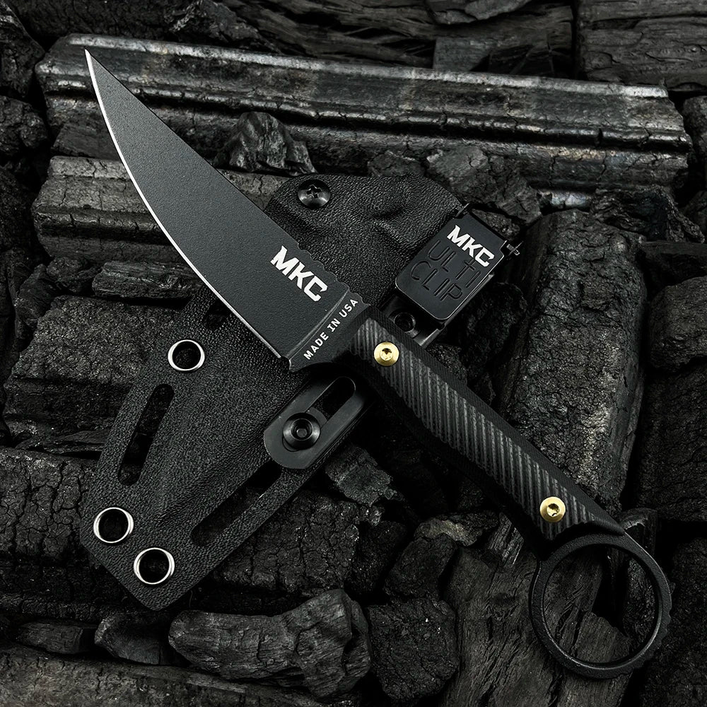 MKC WARGOAT Fixed Blade Knife Magnacut Stainless Steel blade G-10 Handle