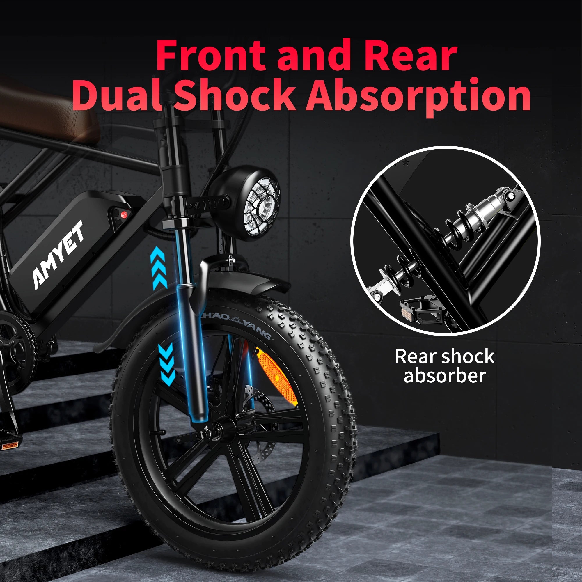 AMYET V9-G60 Adults Electric Bike 1000W Motor Bicycle 48V 20AH 20“ Tire Ebike