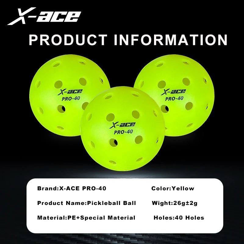 Pro Pickleball Balls, 12/24Pcs, High Visibility Green, High Bounce