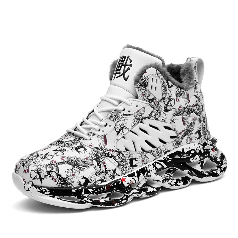 Thick Bottom Men's Sports Shoes Anti-Slippery Athletic Shoes