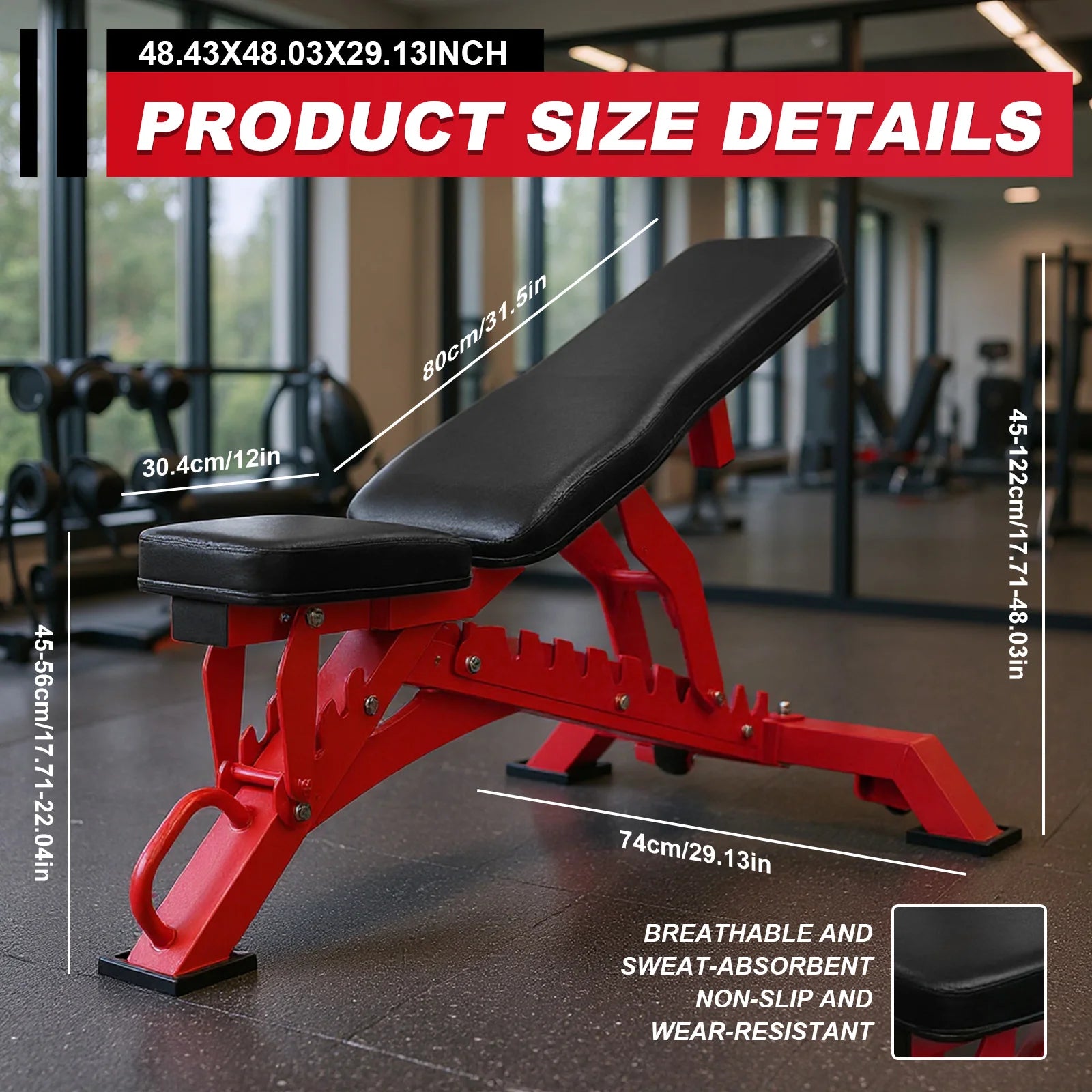 Workout Bench Adjustable Incline Decline Bench