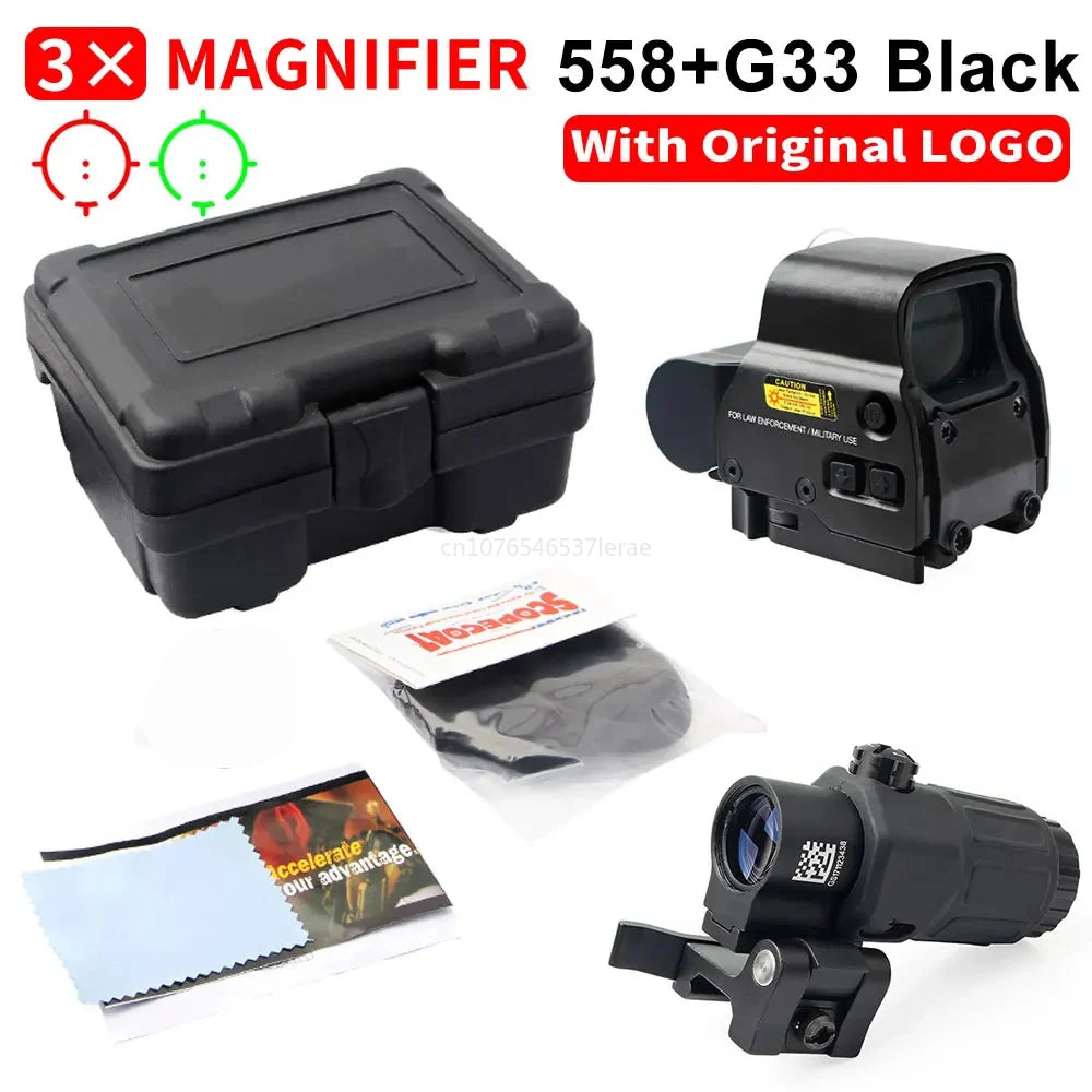 EOTECH 558 Holographic Collimator Red Dot Sight G43/G33 3X G45 5X Magnifier