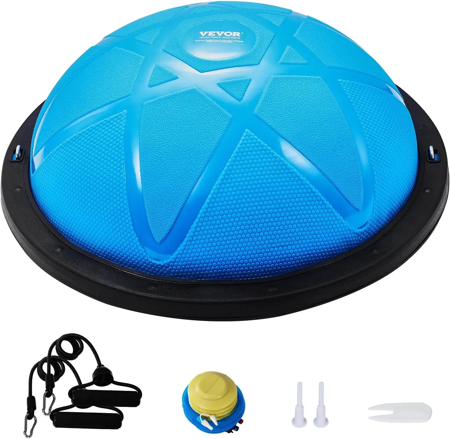 23/26 Inch Half Exercise Ball with Resistance Bands