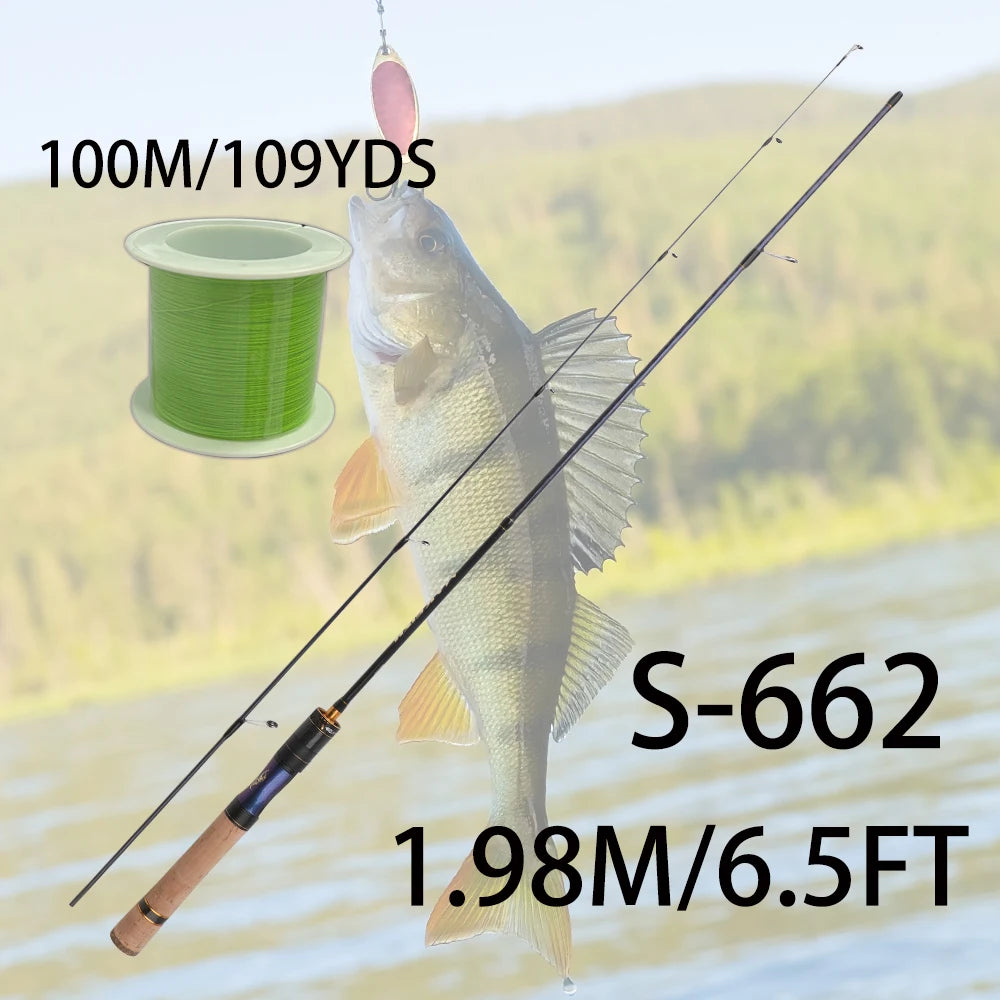 ROLLFISH Ultralight Trout Fishing Rod High Sensitive Tip