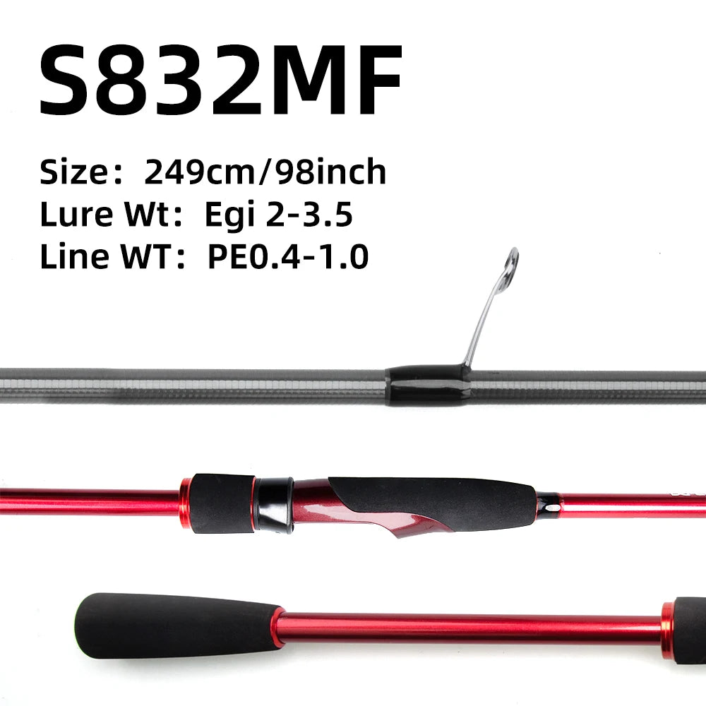FISHINGFANS High Carbon Egi Rod Squid Lure Rod Spinning Rod