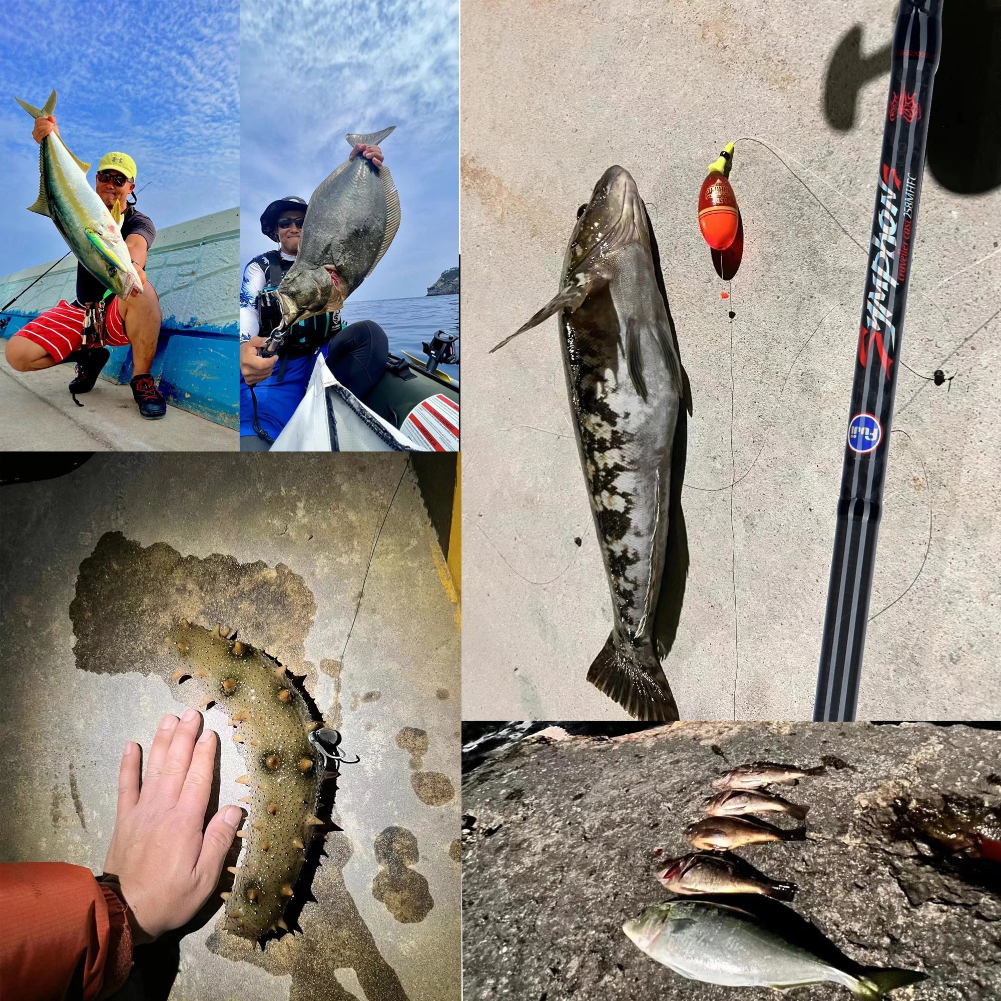 BIUTIFU Spinning Casting Fuji Lure Mini Traveller Rock Fishing Rod