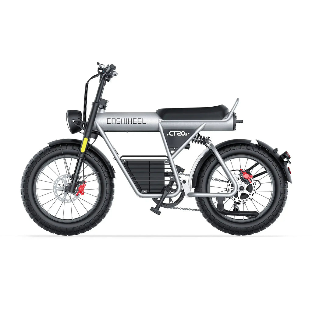 COSWHEEL CT20S E-Mountain bike For Adult 60V 27.5Ah Battery Double Hydraulic Disc Brakes 20"*5.0 Fat Tire Off-Road E-bike