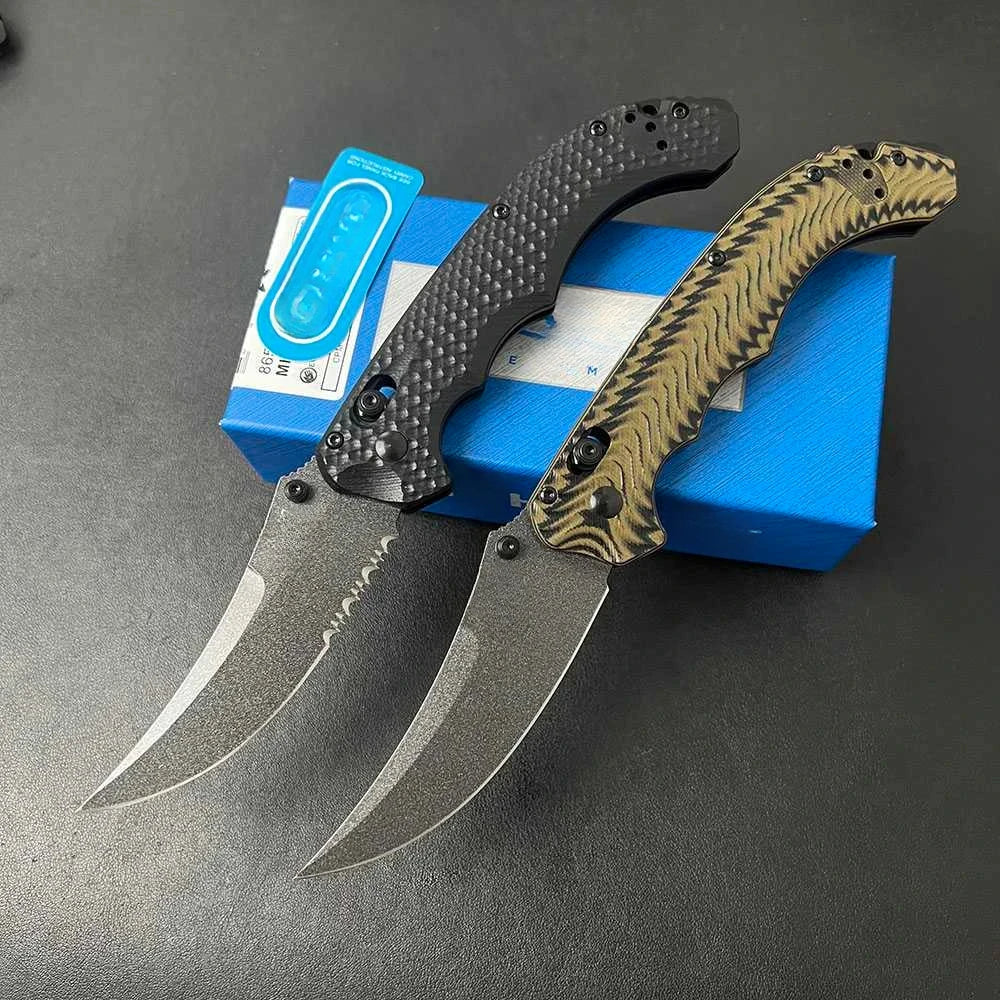 BM Mini Bedlam 865 Tactical Folding Claw Knife D2 Blade G10 Handle