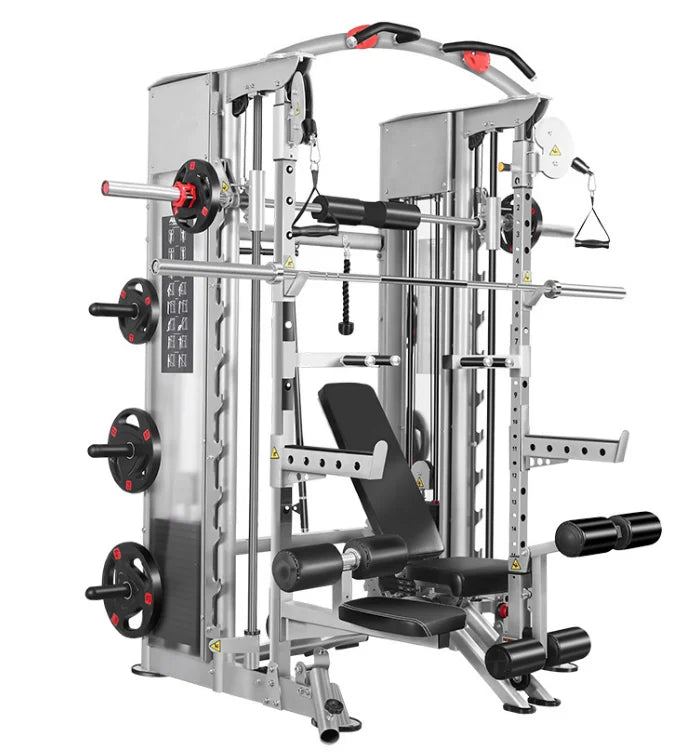 YTYIN Indoor Gym Equipment Multi-Functional Trainer Smith Machine Barbell Weight Lifting Power Rack