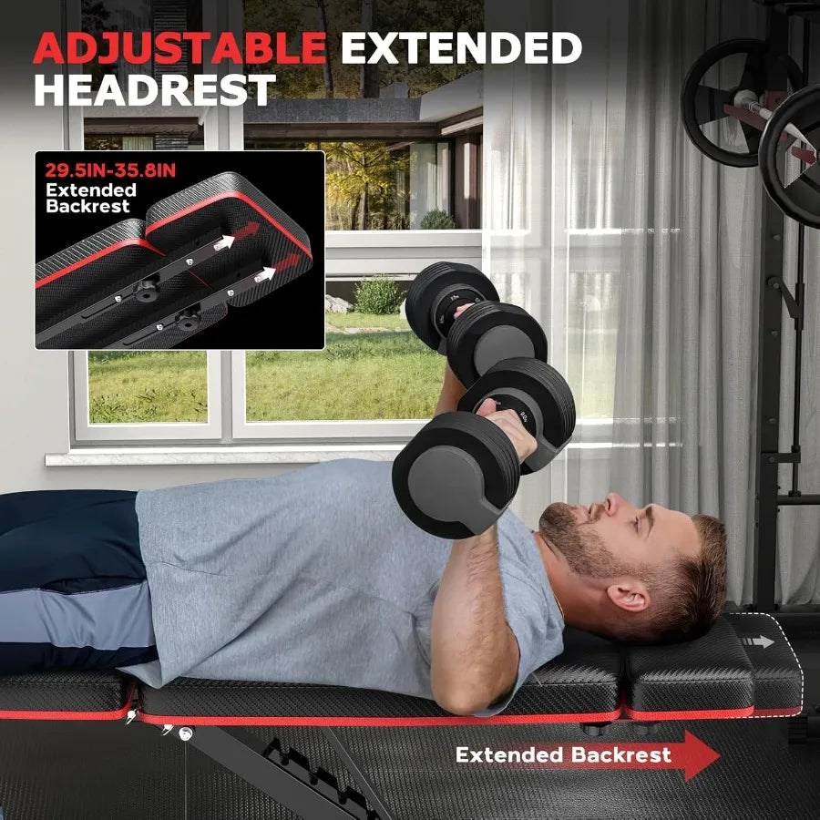 Foldable Workout Bench Adjustable Weight Bench