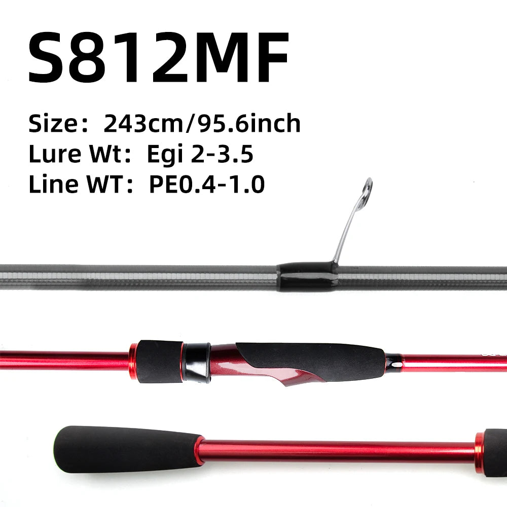 FISHINGFANS High Carbon Egi Rod Squid Lure Rod Spinning Rod