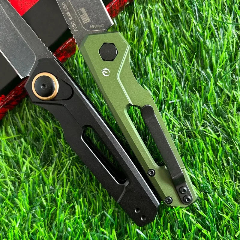 KS 7550 Pocket Folding Knife 8Cr13Mov Blade Aviation Aluminum Handle