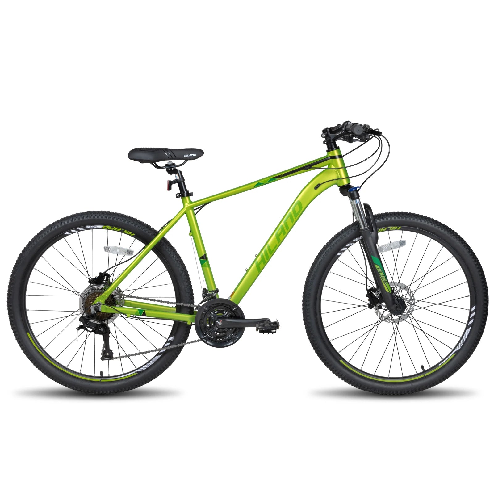 Hiland Aluminum Mountain Bike 21 Speeds, Hydraulic Disc-Brakes, Lock-Out Suspension Fork, 27.5 inch Whee