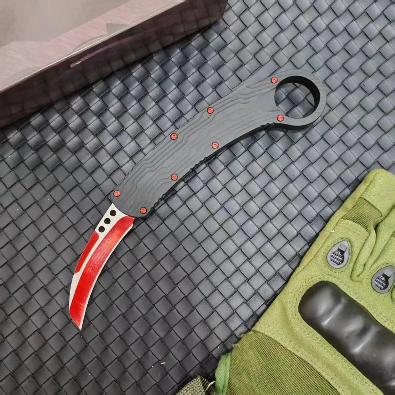 Pocket Knife 440C Steel Blade Aluminum Handle Outdoor Tactical Camping