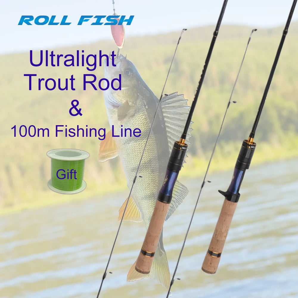 ROLLFISH Ultralight Trout Fishing Rod High Sensitive Tip