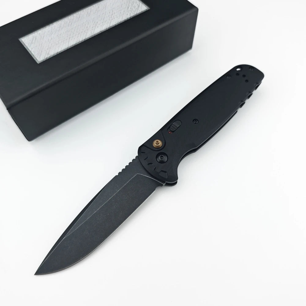 BM 4300 Folding Knife - G10 Handle, Ergonomic Design for Wilderness Exploration