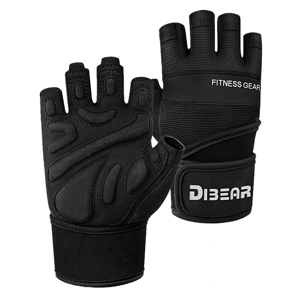 Bodybuilding Gym Gloves Weightlifting Dumbbell Kettlebell Pull Ups