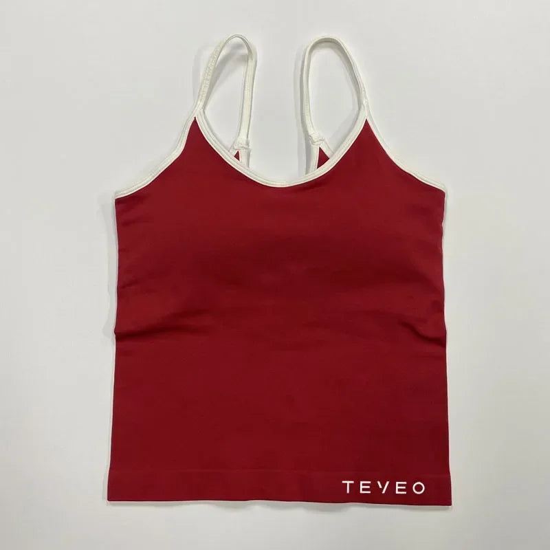 TEVEO Women's Sports Yoga Shorts Bra Set leggings