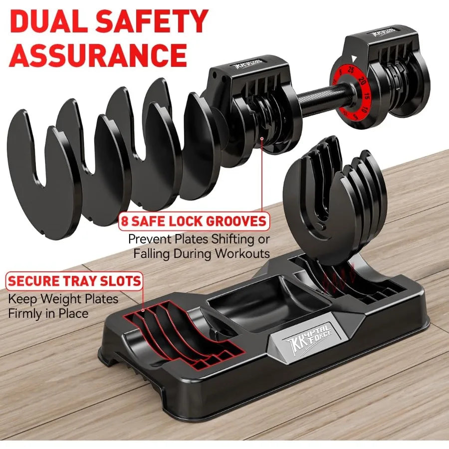 25/55lbs Adjustable Dumbbells