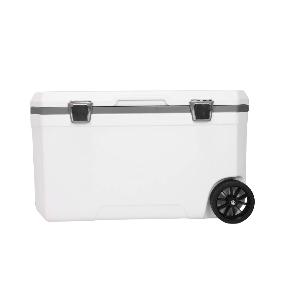 70L Wheeled Cooler Hard Shell Portable Car Wheel 30 Percent Lighter Than Rotomolded for BBQ Camping