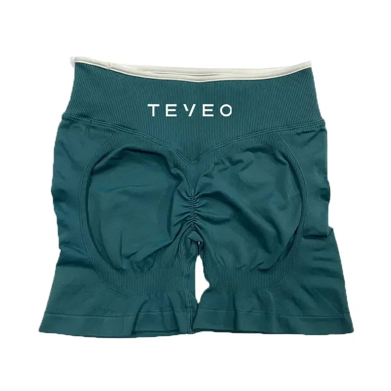 TEVEO Women's Sports Yoga Shorts Bra Set leggings