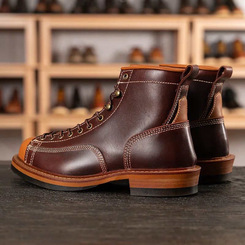 Hiking shoes men's cowhide boots