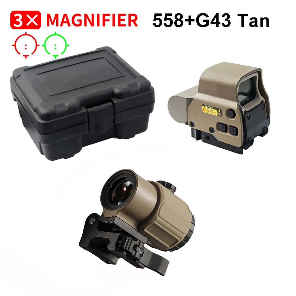 558+G43 Holographic Collimator Sight 558+G33/G45 Red Dot Optic Sight Tactical