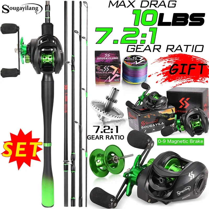 Sougayilang Fishing Rod Reel Combo