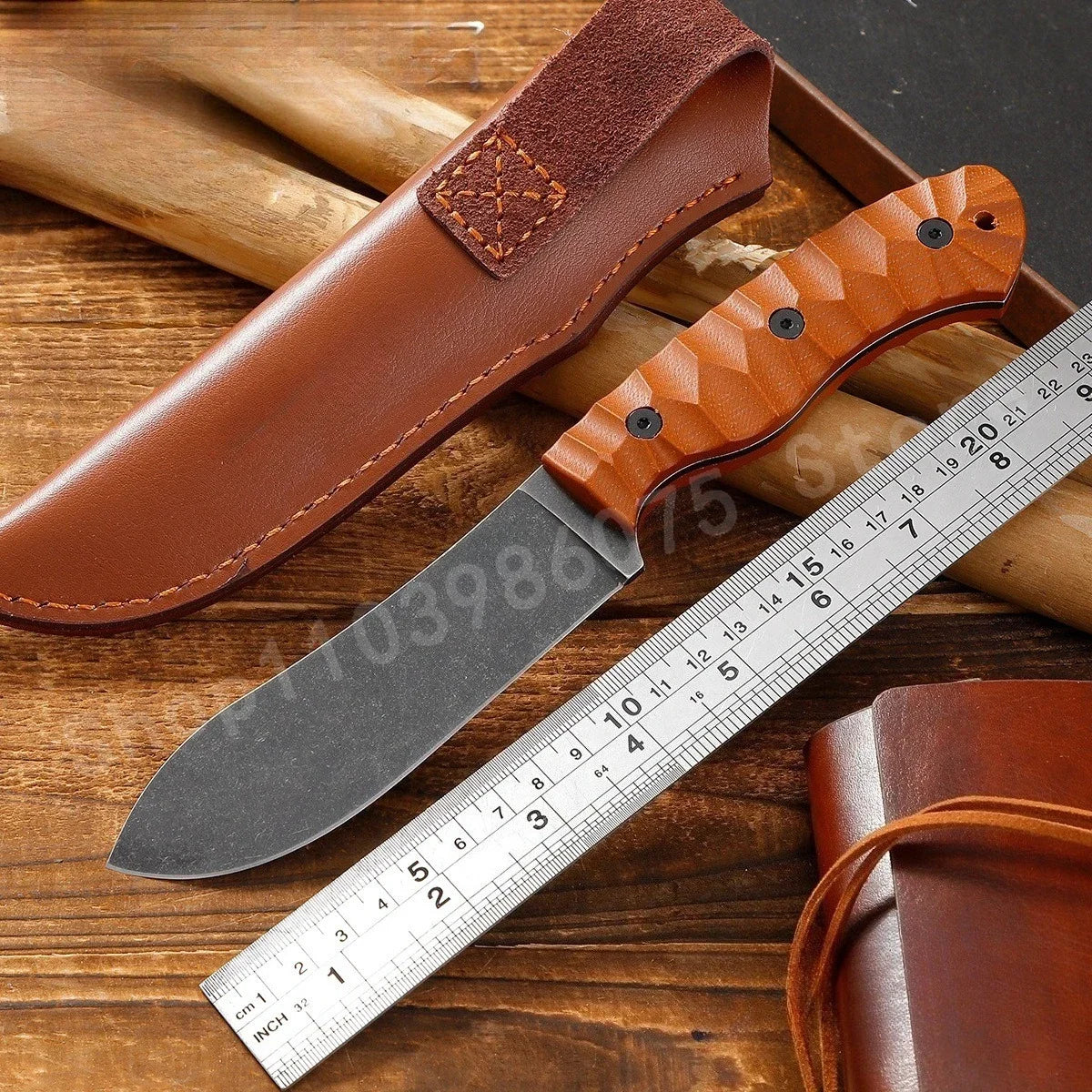 JG5 Integrated Rib Steel D2 High-Strength Outdoor Survival Knifee