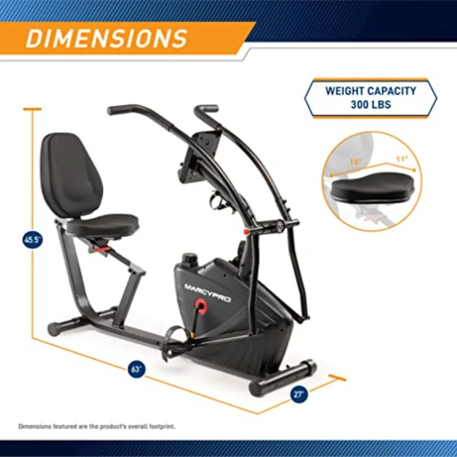 Dual Action Cross Training Recumbent Exercise Bike