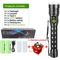 10000mAh High Power LED Flashlight Long Range 5000M Rechargeable Tactical Torch