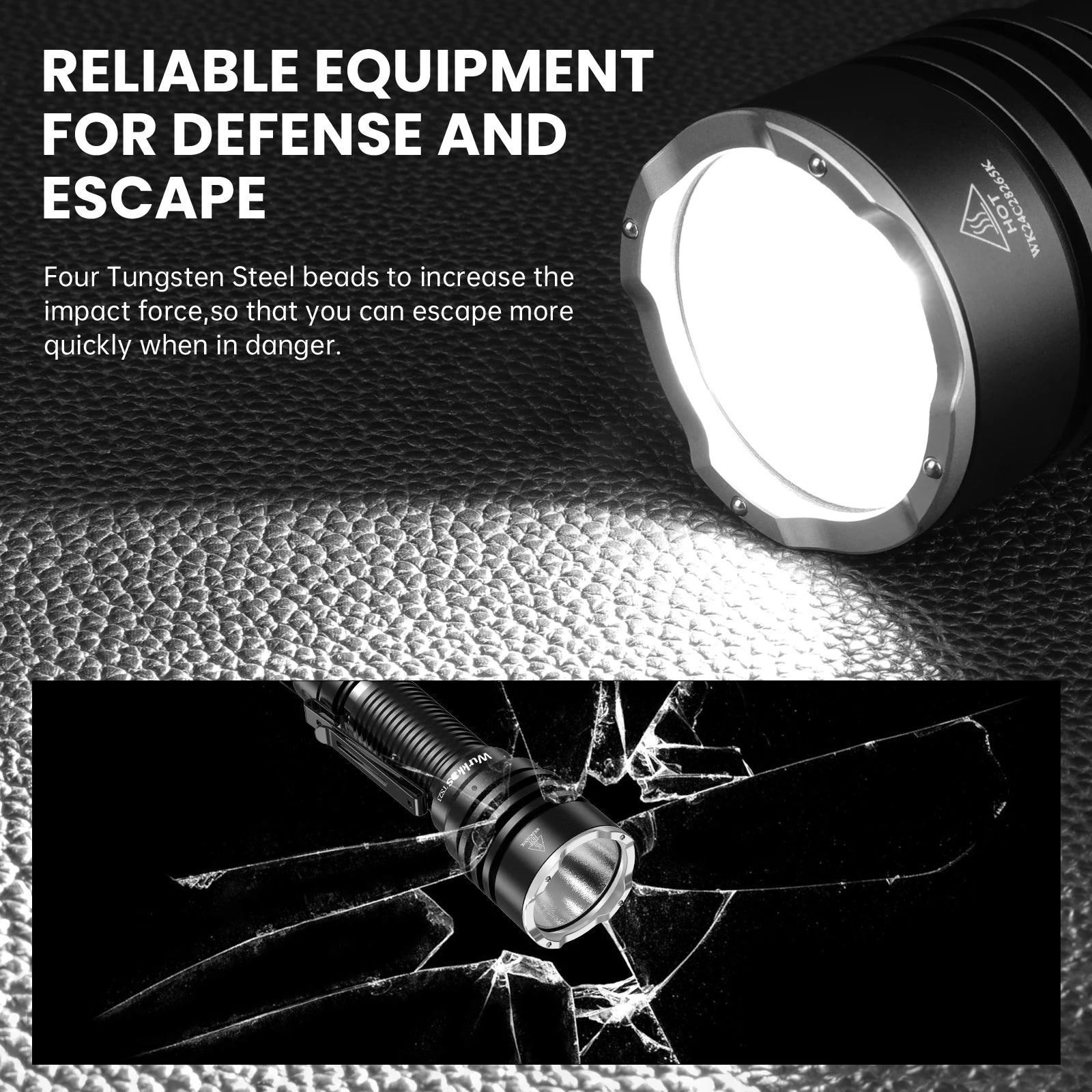 Wurkkos TS23 5000LM Ultra-Bright EDC Flashlight.
