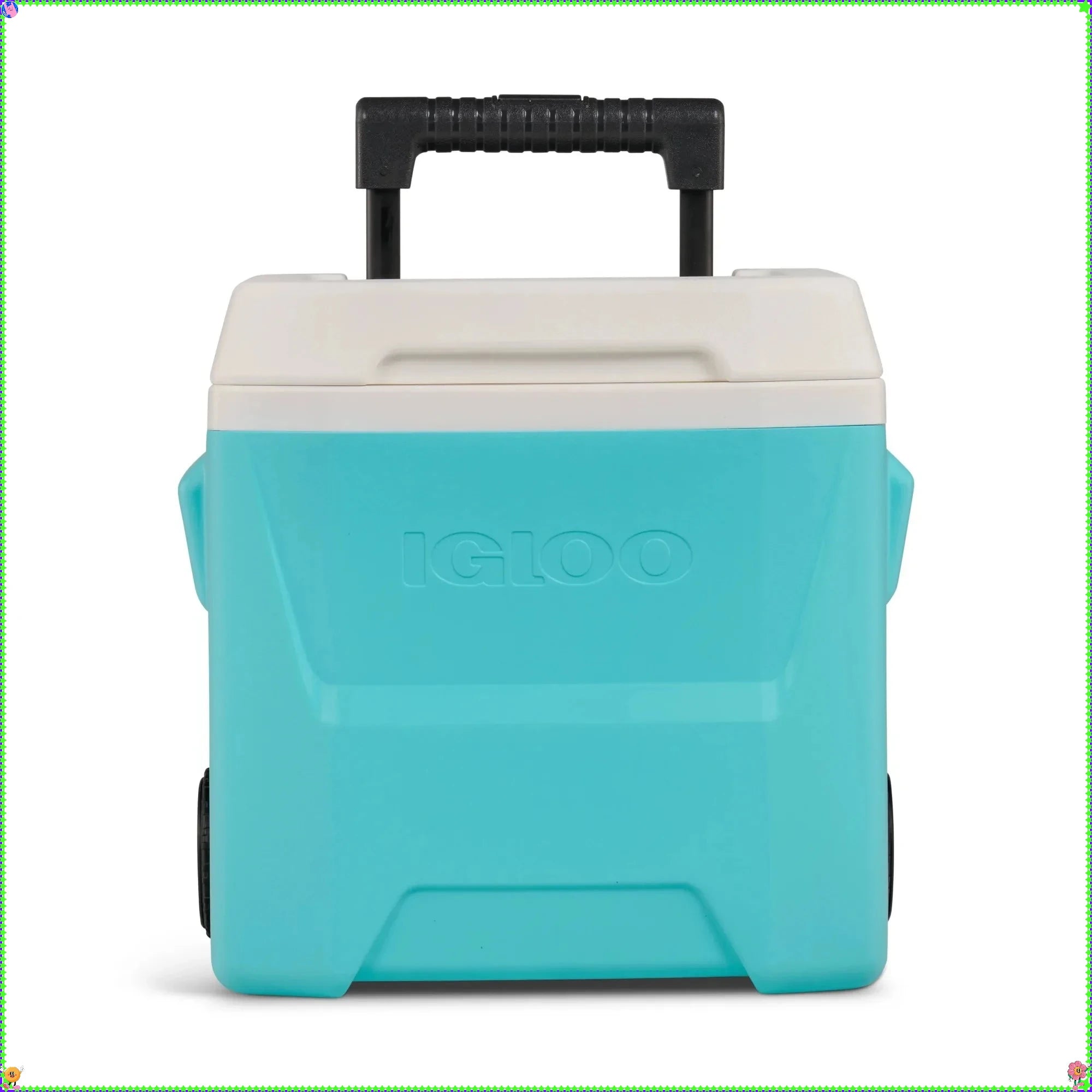 16 QT Aqua Blue Hard Cooler with Wheels